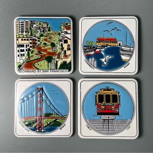 Vintage San Francisco Ceramic Coasters